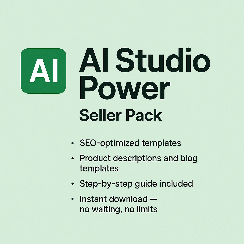 AI Power Seller Pack — Launch Smarter, Sell Faster